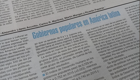 Gobiernos populares en América latina | López Accotto, Martínez, Mangas y Paparás en Página/12