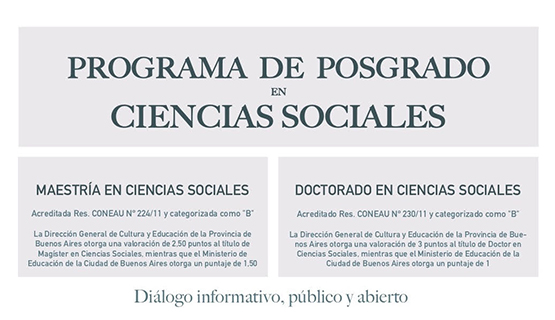 Maestría y Doctorado en Ciencias Sociales: Reuniones informativas