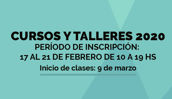 Inscripciones a los cursos y talleres del Centro Cultural