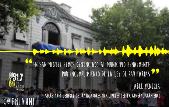 Con una oferta del 30%, el gremio de municipales de San Miguel no cerró la paritaria