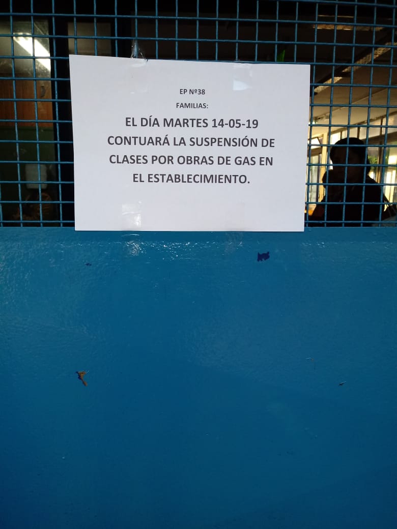Nueva perdida de gas en una escuela de Moreno