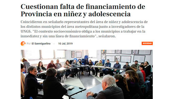 Encuentro entre investigadores y representantes municipales de Niñez y Adolescencia en El Sanmiguelino