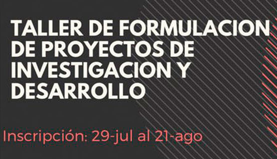 Taller de formulación de proyectos de investigación y desarrollo