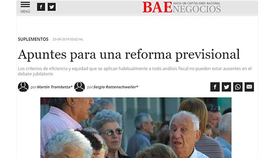 Martín Trombetta y Sergio Rottenschweiler en BAE Negocios | Apuntes para una reforma previsional