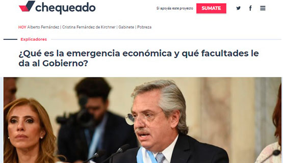 Claudia Danani en Chequeado | ¿Qué es la emergencia económica y qué facultades le da al Gobierno?