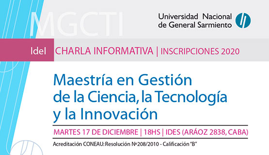 Charla informativa de la Maestría en Gestión de la Ciencia, la Tecnología  y la Innovación