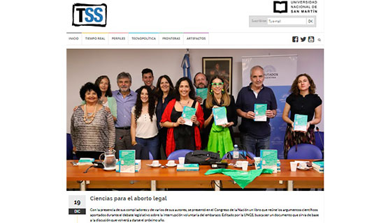 La presentación del libro Legalización del aborto en la Argentina, en Agencia TSS