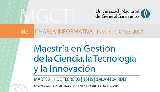 Charla informativa de la Maestría en Gestión de la Ciencia, la Tecnología y la Innovación