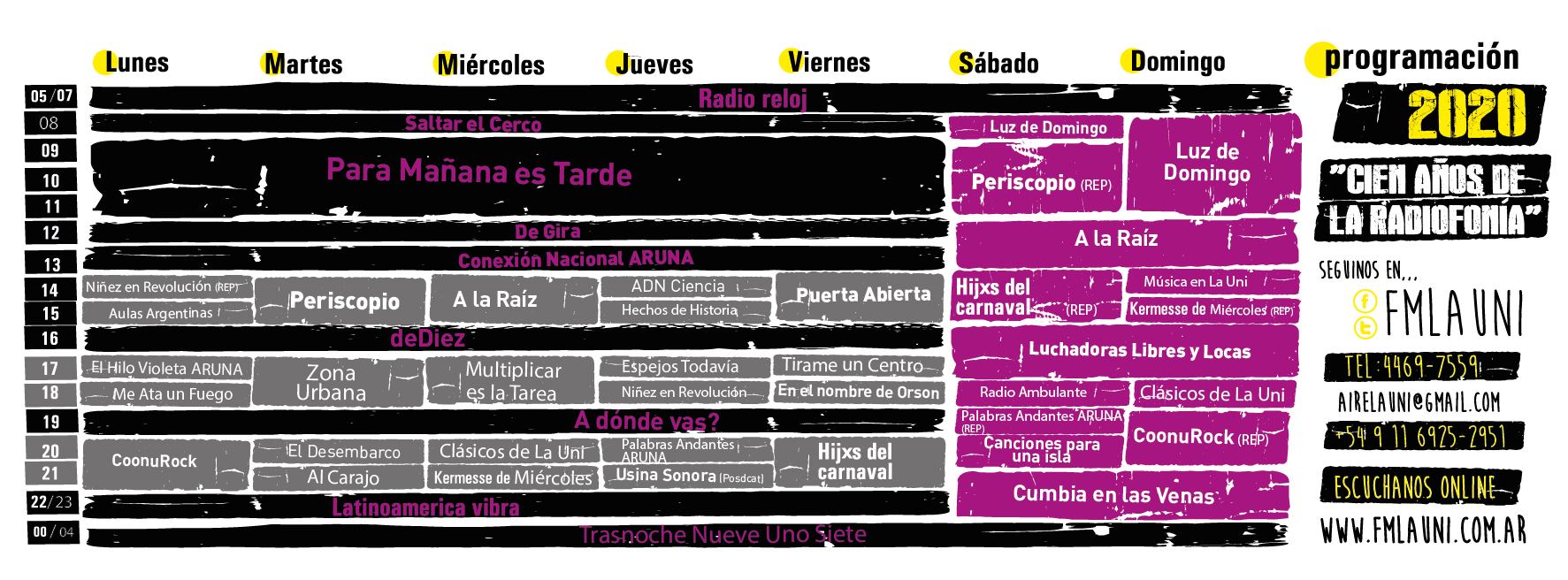 Programación 2020: Sin creatividad, se repite palabras de otras