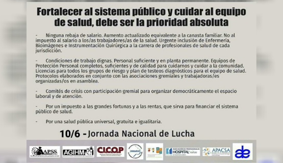 Jornada de lucha por la salud