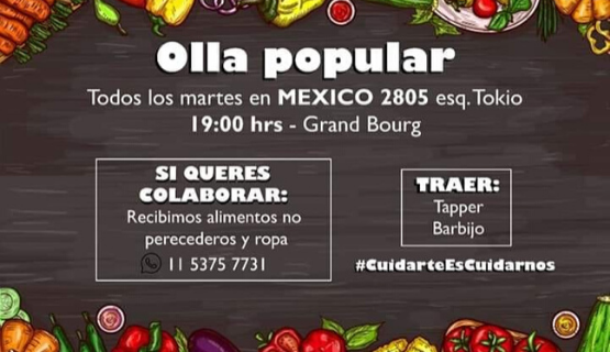 Jóvenes organizan olla popular en Grand Bourg