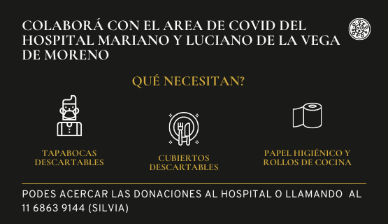 COVID-19 | Pedido solidario para Hospital de Moreno