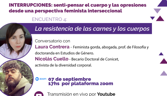 Charlas formativas en género: “La resistencia de las carnes y los cuerpos”