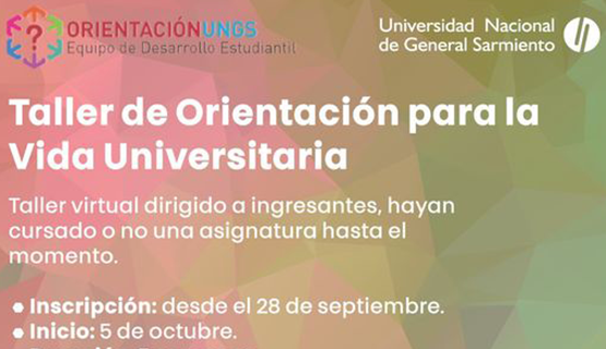 Inscripción para el Taller de orientación para la vida universitaria