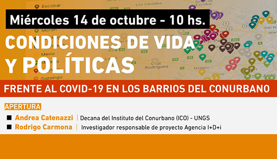 Jornada sobre condiciones de vida y políticas frente al covid-19 en el conurbano