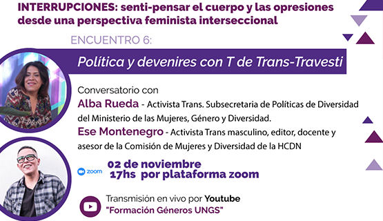 Ciclo de charlas formativas en género: Política y devenires con T de Trans-Travesti