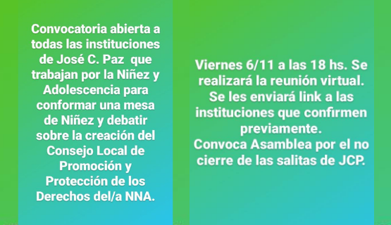 Organizaciones de José C. Paz buscan conformar el Consejo de la Niñez