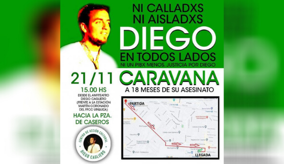 Caravana a 18 meses del asesinato de Diego Cagliero