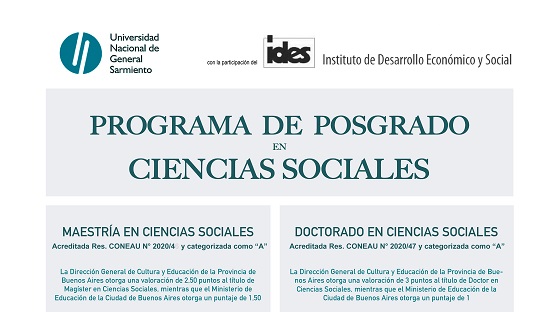 Reuniones informativas del posgrado en Ciencias Sociales