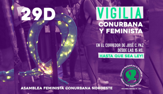 Vigilia conurbana feminista en José C. Paz
