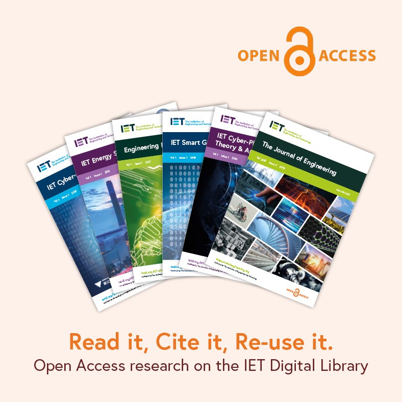 Los IET Journals serán Open Access (Acceso Abierto) a partir del 2021