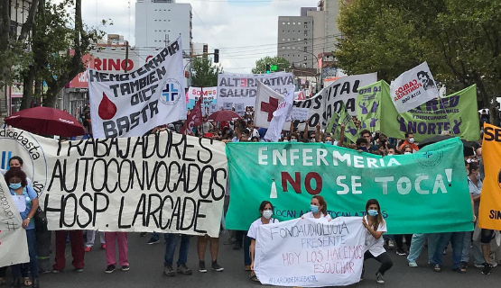 Continúa el reclamo del personal del Hospital Larcade de San Miguel