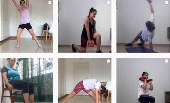 Clases de actividad física en vivo por Instagram