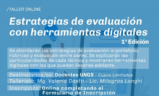 Inscripción abierta para el taller sobre estrategias de evaluación con herramientas digitales