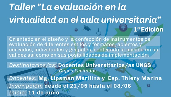 Inscripción para el taller de evaluación en la virtualidad en el aula universitaria