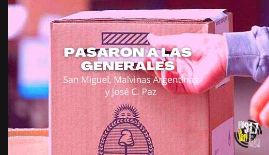 PASO 2021: Ganadores de internas en José C Paz, San Miguel y Malvinas