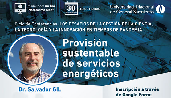 Charla sobre provisión sustentable de servicios energéticos