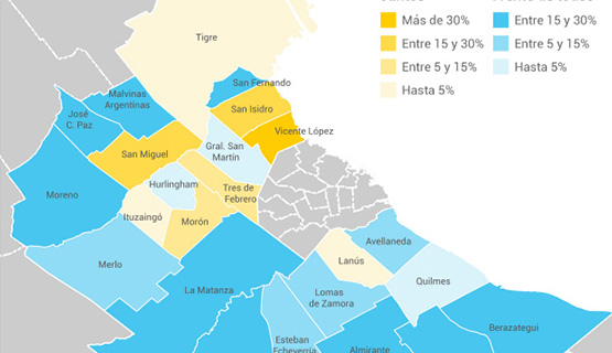 Los resultados de las elecciones legislativas en el conurbano bonaerense
