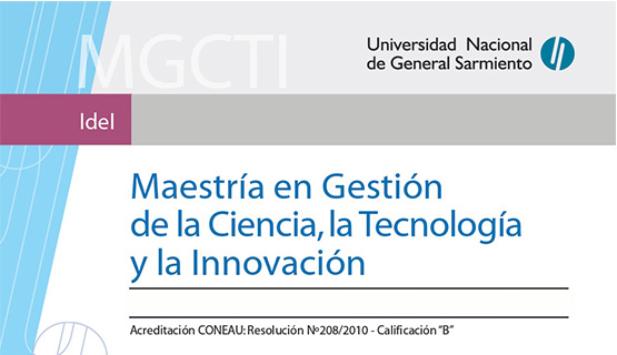 Inscripción para la Maestría en Gestión de la Ciencia, la Tecnología y la Innovación