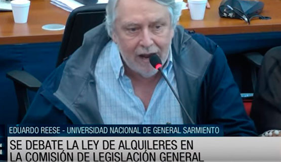 Reforma de la ley de alquileres: Eduardo Reese participó del debate en Diputados