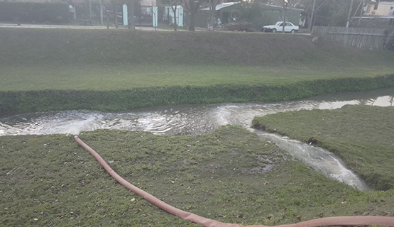 Contaminación en el arroyo Los Berros