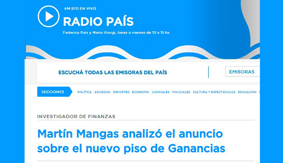 Nuevo piso de Ganancias | Martín Mangas en Radio Nacional