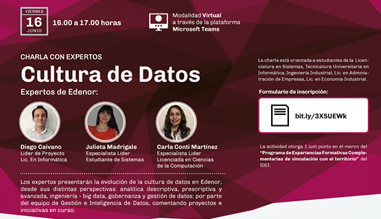 Charla sobre cultura de datos con especialistas de Edenor