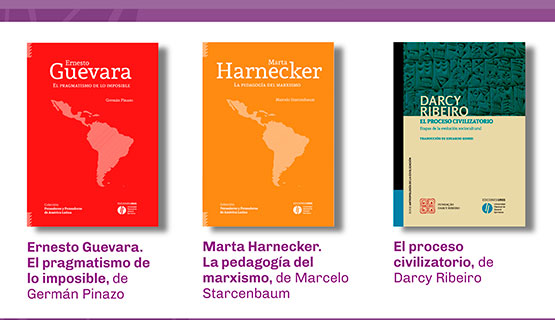 Presentación de libros de Germán Pinazo, Marcelo Starcenbaum y Darcy Ribeiro