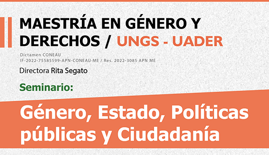 Últimos días de inscripción para el seminario sobre género, estado, políticas públicas y ciudadanía