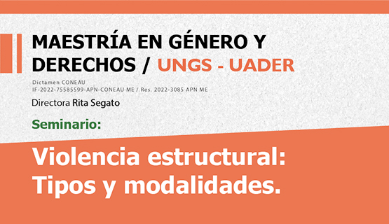 Inscripción al seminario optativo sobre violencia estructural de la Maestría en Géneros y Derechos