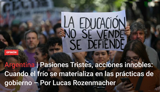 Cuando el frío se materializa en las prácticas de gobierno | Lucas Rozenmacher en Nodal