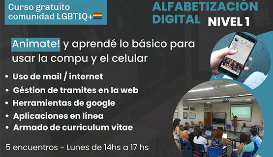 Taller gratuito de herramientas digitales para la comunidad LGBTIQ+