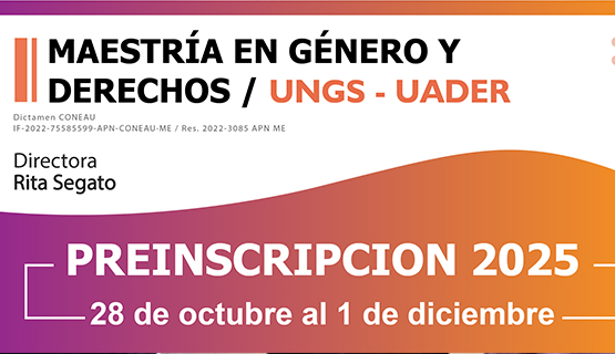 Preinscripción para la Maestría en género y derechos