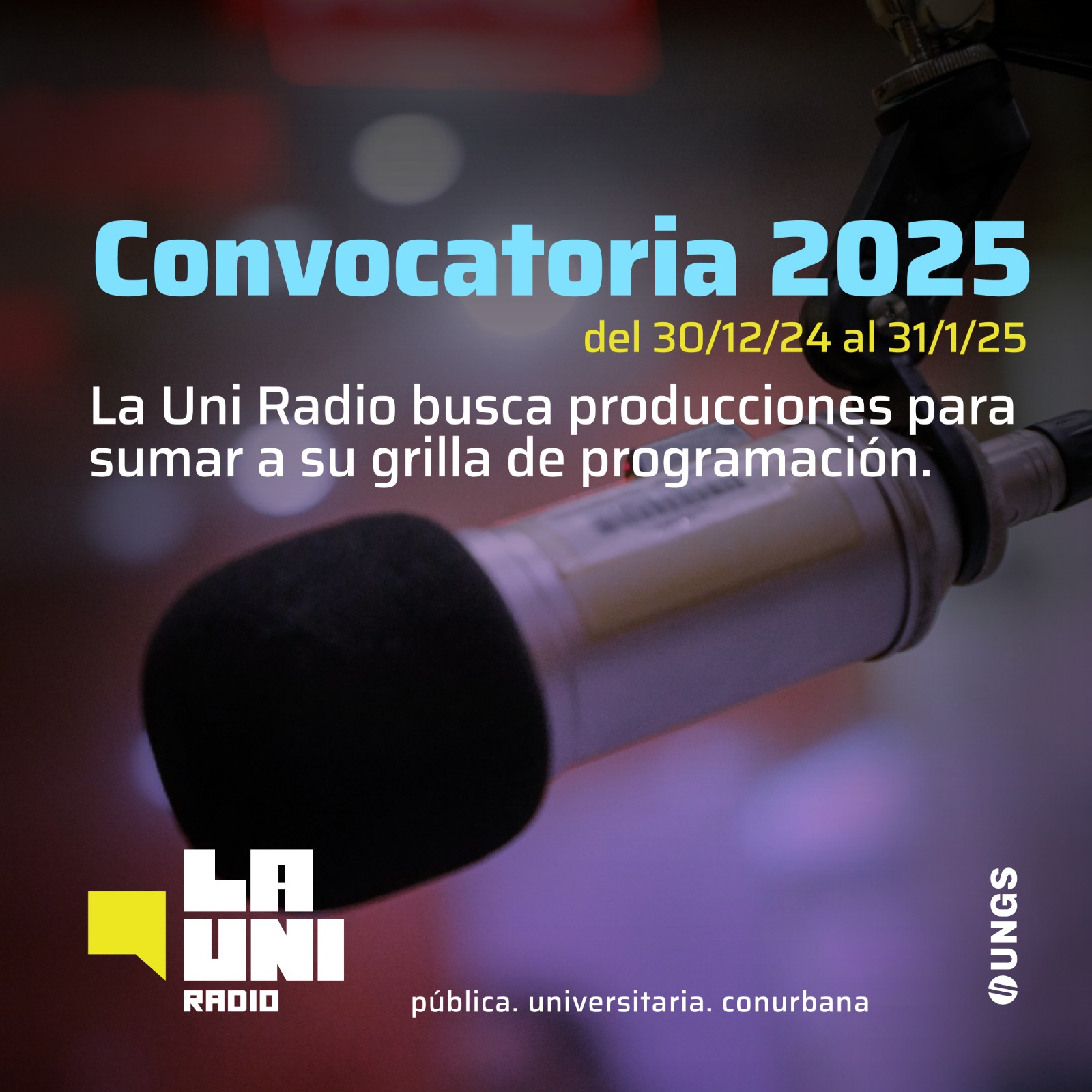 La UNI Radio abre la convocatoria de proyectos para integrar la grilla de programación 2025