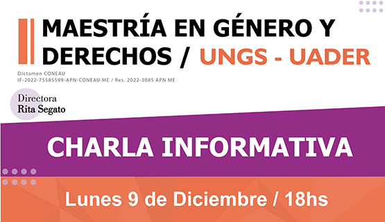 Charla informativa de la Maestría en Género y Derechos