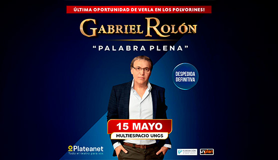 Gabriel Rolón presenta “Palabra plena” en el Multiespacio Cultural UNGS
