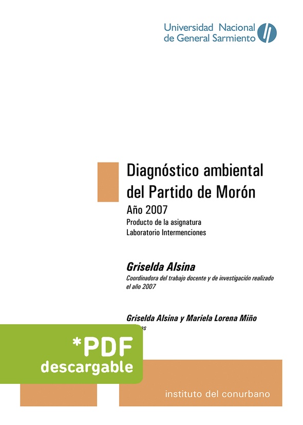 Diagnóstico ambiental del Partido de Morón. Año 2007